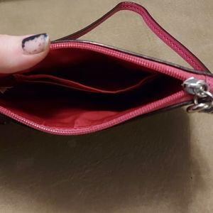 Small pink Coach New York clutch purse wallet